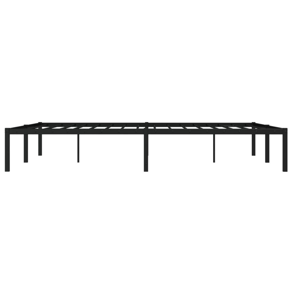 vidaXL Estructura de cama sin colchón metal negro 160x200 cm