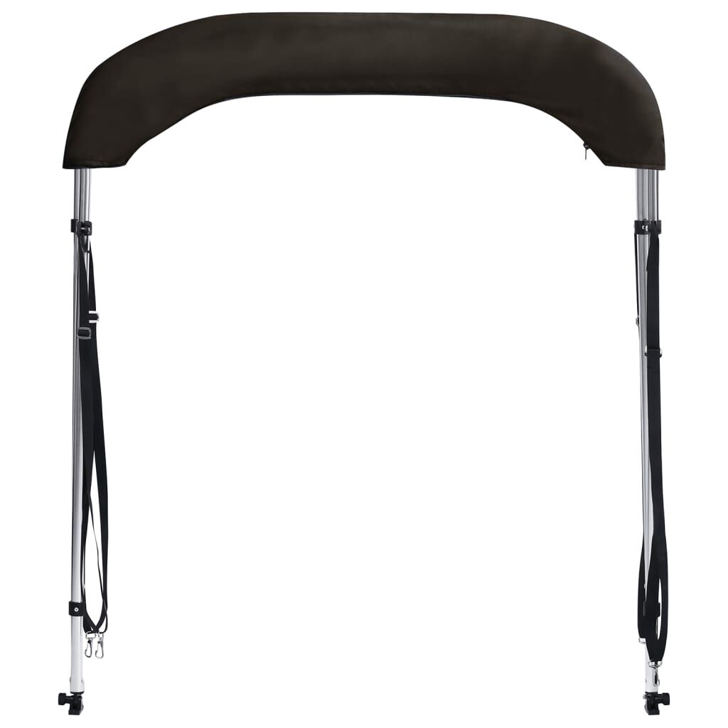 vidaXL Toldo bimini de 2 arcos negro 180x130x110 cm