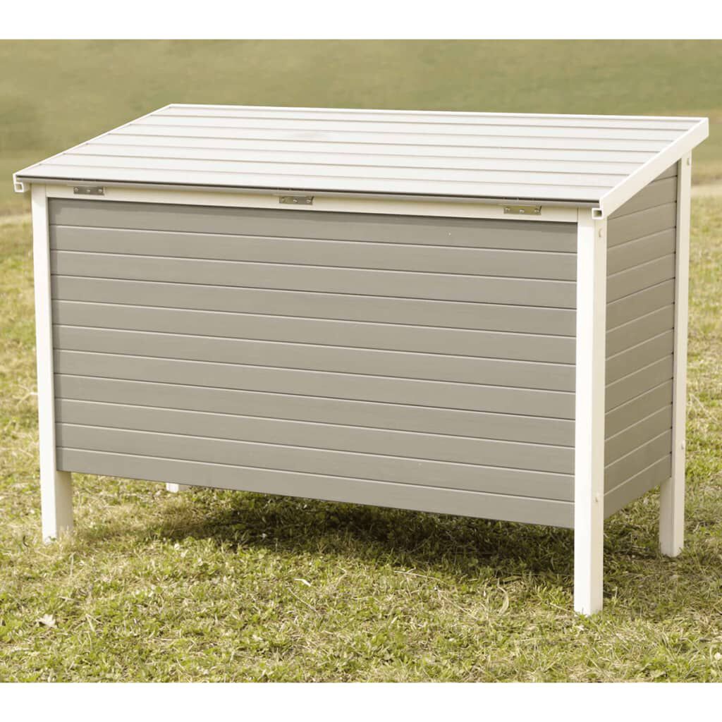 Kerbl Conejera ECO Samy plástico gris y blanco 116x57x82 cm