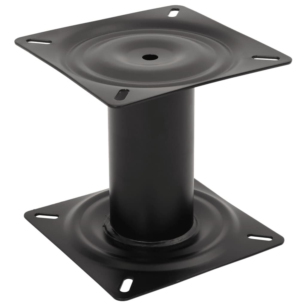 vidaXL Pedestal para asiento de barco acero negro 18 cm