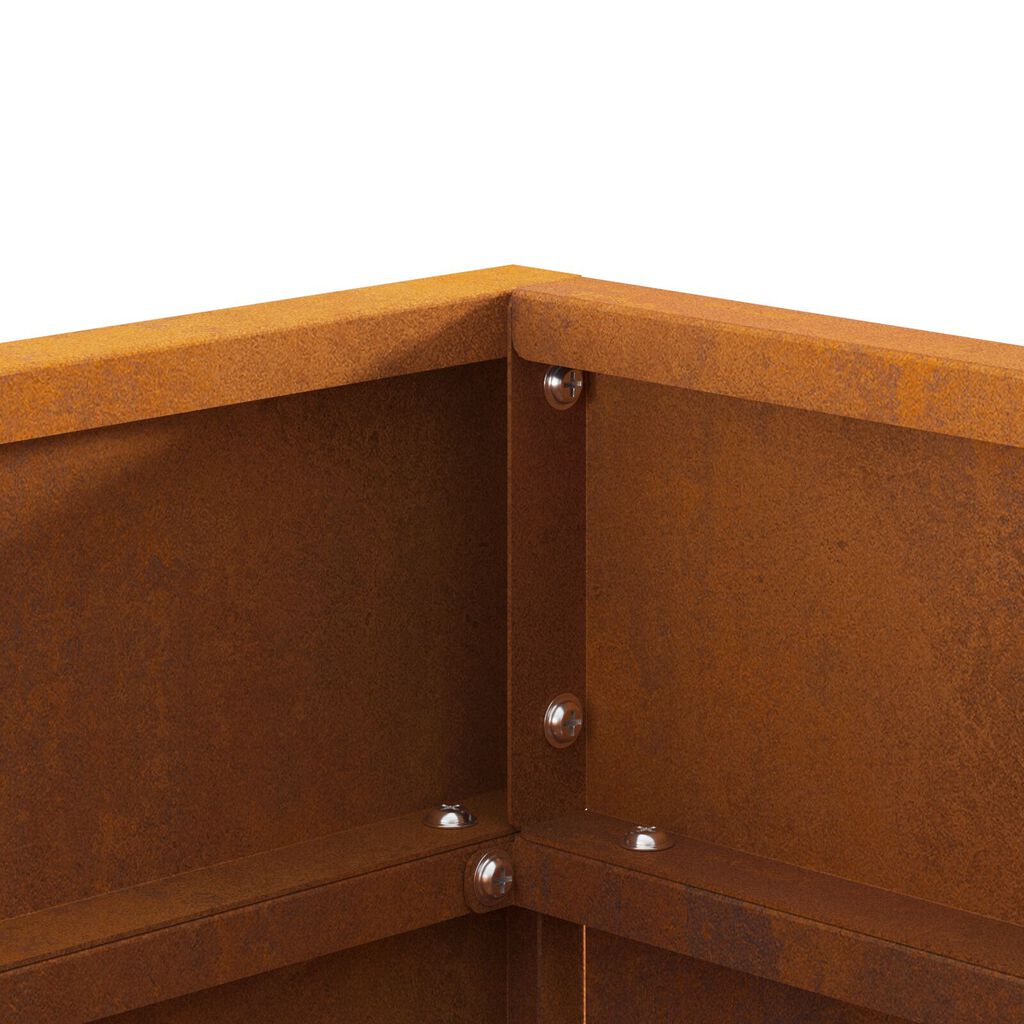 Fogata Cuadrada vidaXL 50x50x30 cm de Acero Resistente al Clima