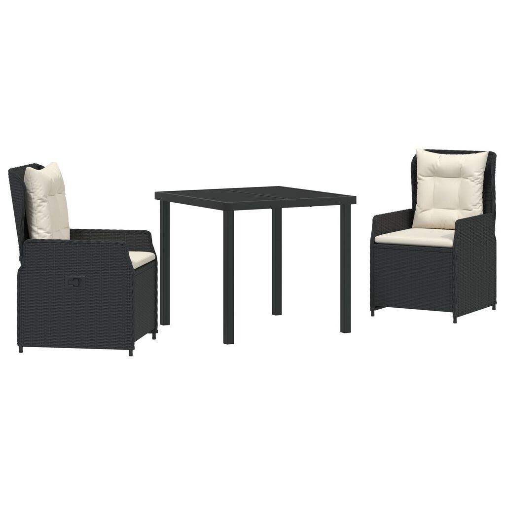 Conjunto de Comedor de Jardín vidaXL de 5 Piezas Poliratán Beige