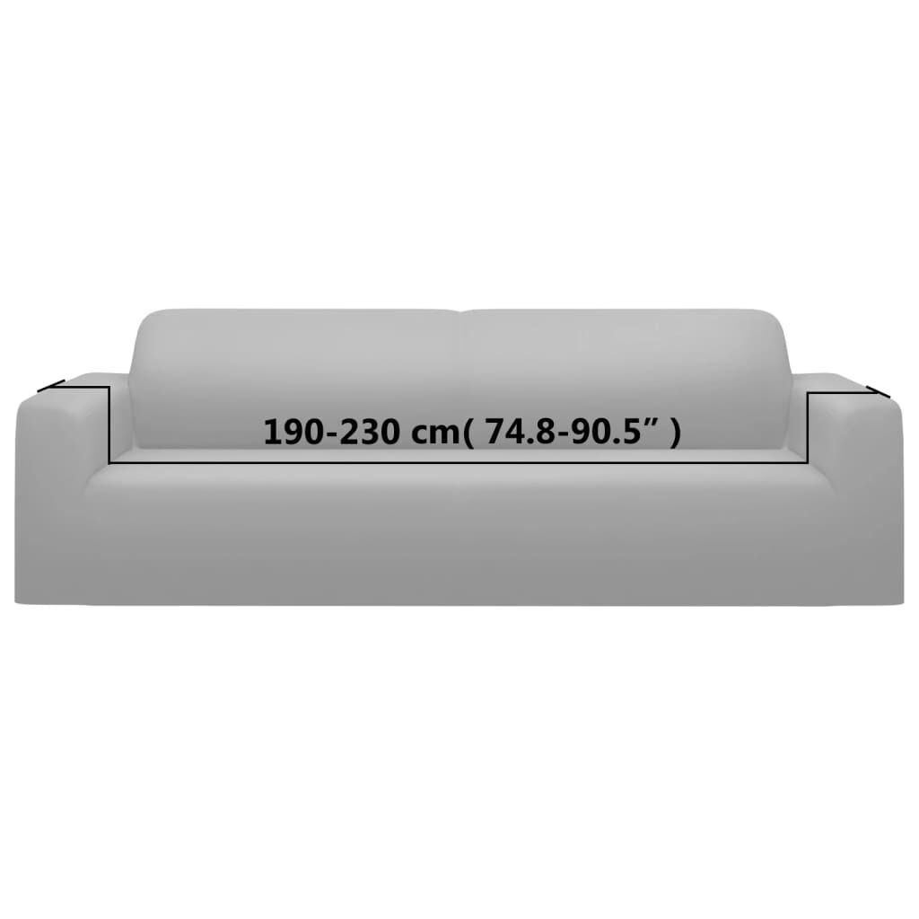 vidaXL Funda elástica para sillón de 3 plazas poliéster jersey gris