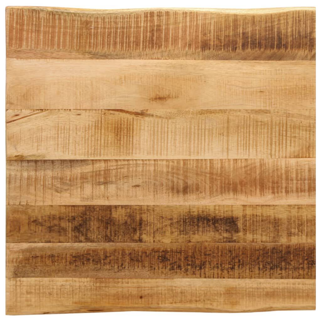 vidaXL Tablero de mesa borde natural madera maciza mango 40x40x3,8 cm