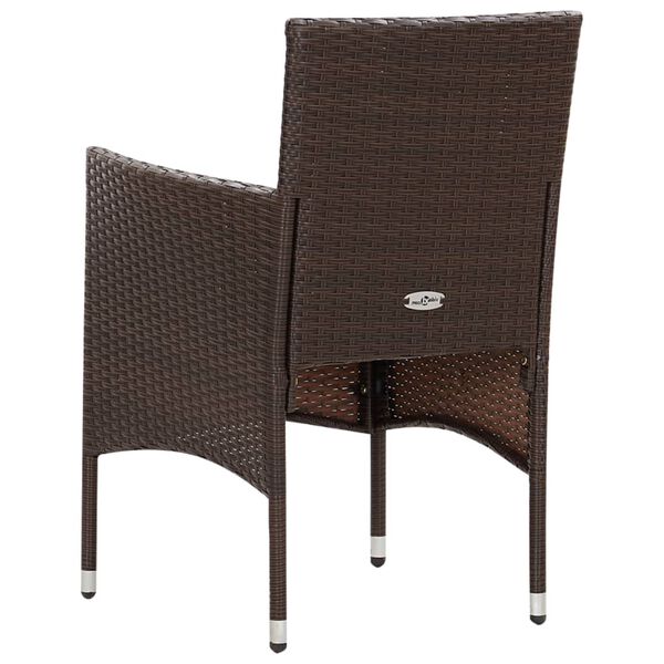 vidaXL Set muebles de jardín 5 piezas y cojines ratán sintético marrón
