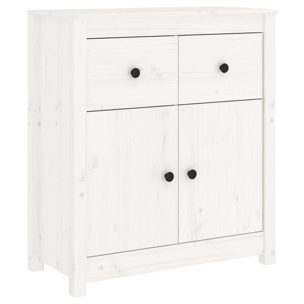 vidaXL Aparador de madera maciza de pino blanco 70x35x80 cm