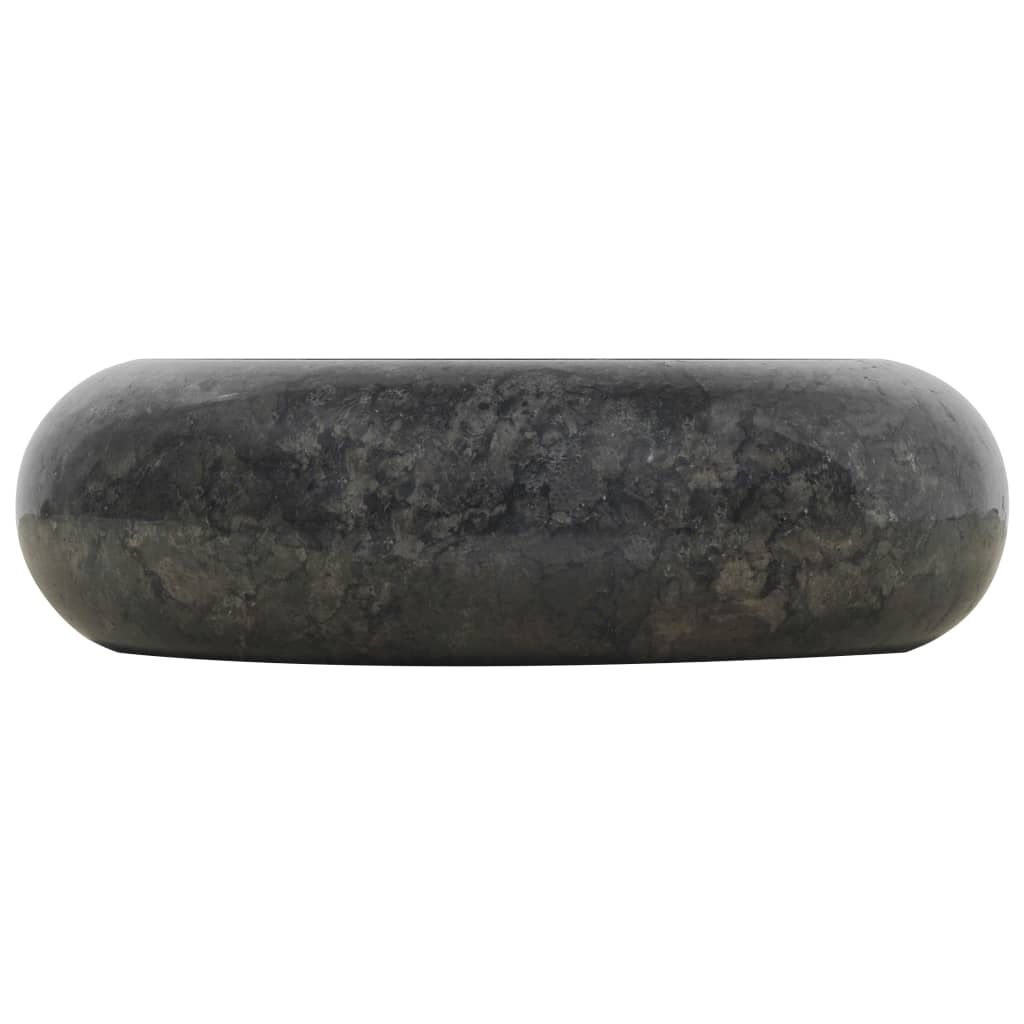 vidaXL Lavabo de mármol negro 40x12 cm