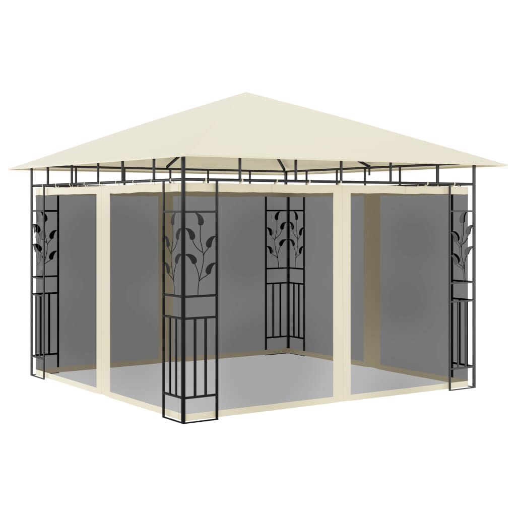 vidaXL Cenador con mosquitera color crema 3x3x2,73 m 180 g/m²