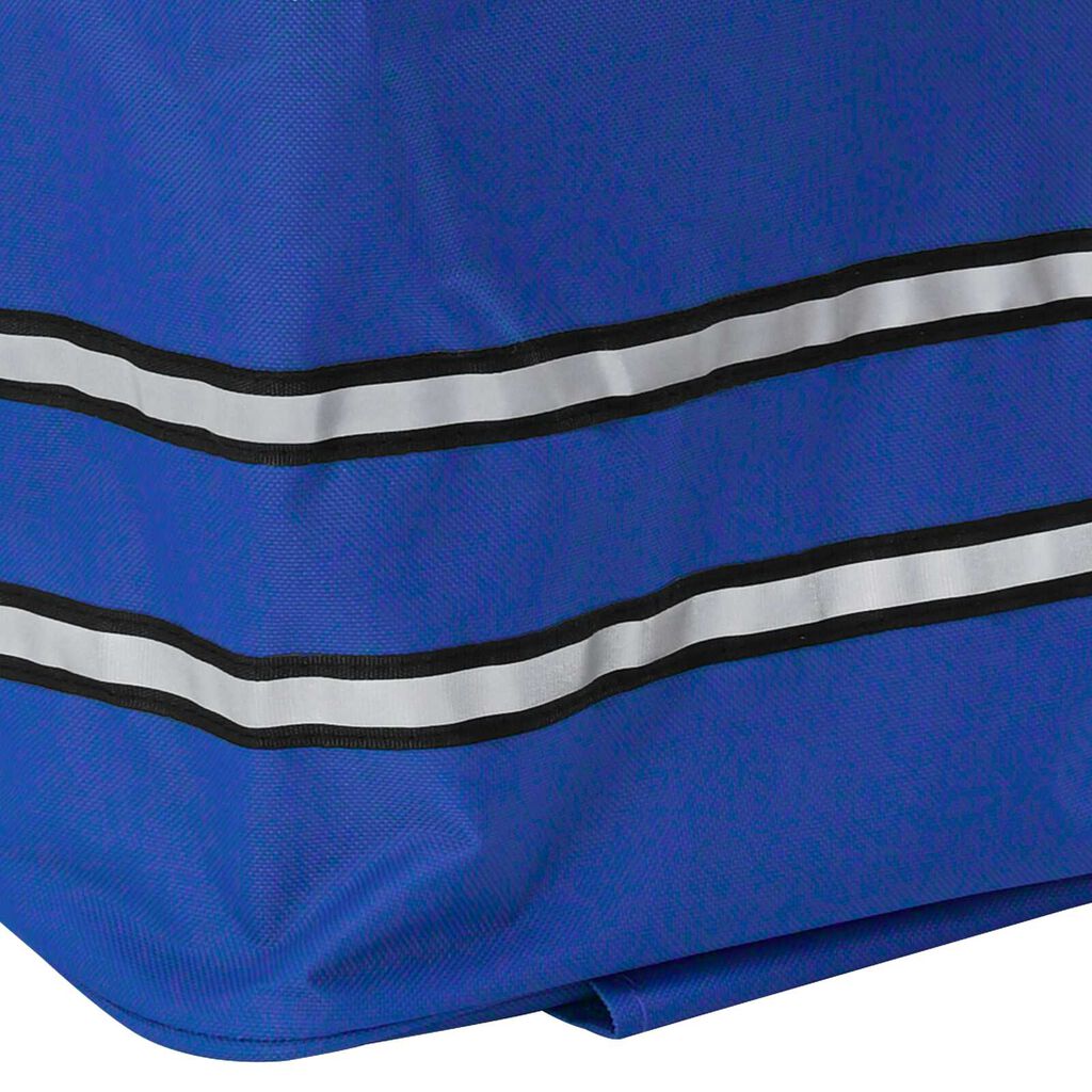 Carro de la compra vidaXL con ruedas y mango ajustable Azul 40 L
