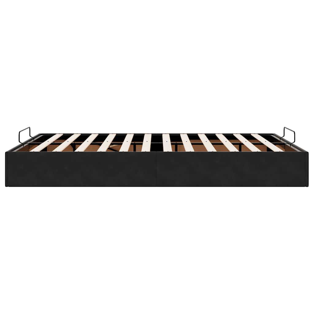 vidaXL Estructura cama otomana sin colchón terciopelo negro 140x200cm