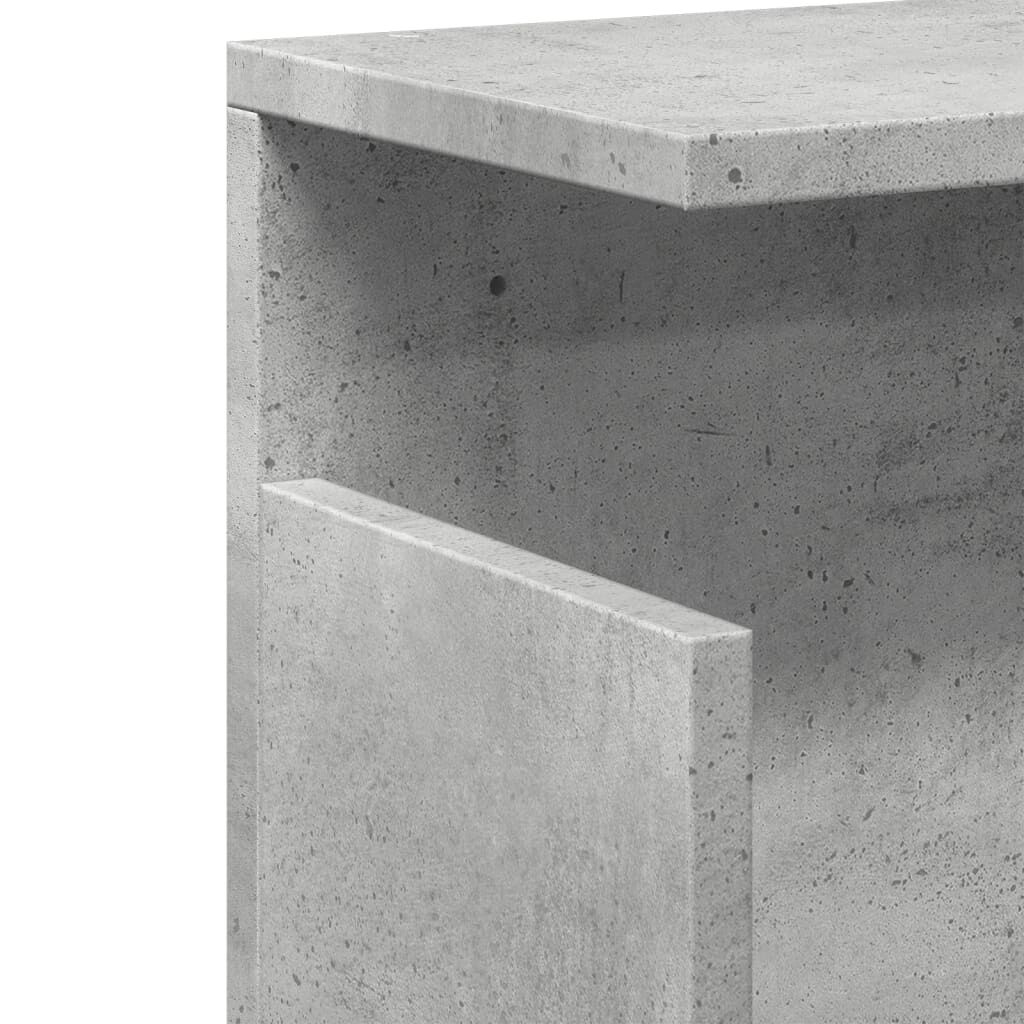 vidaXL Mueble de pared madera de ingeniería gris hormigón 60x20x30 cm