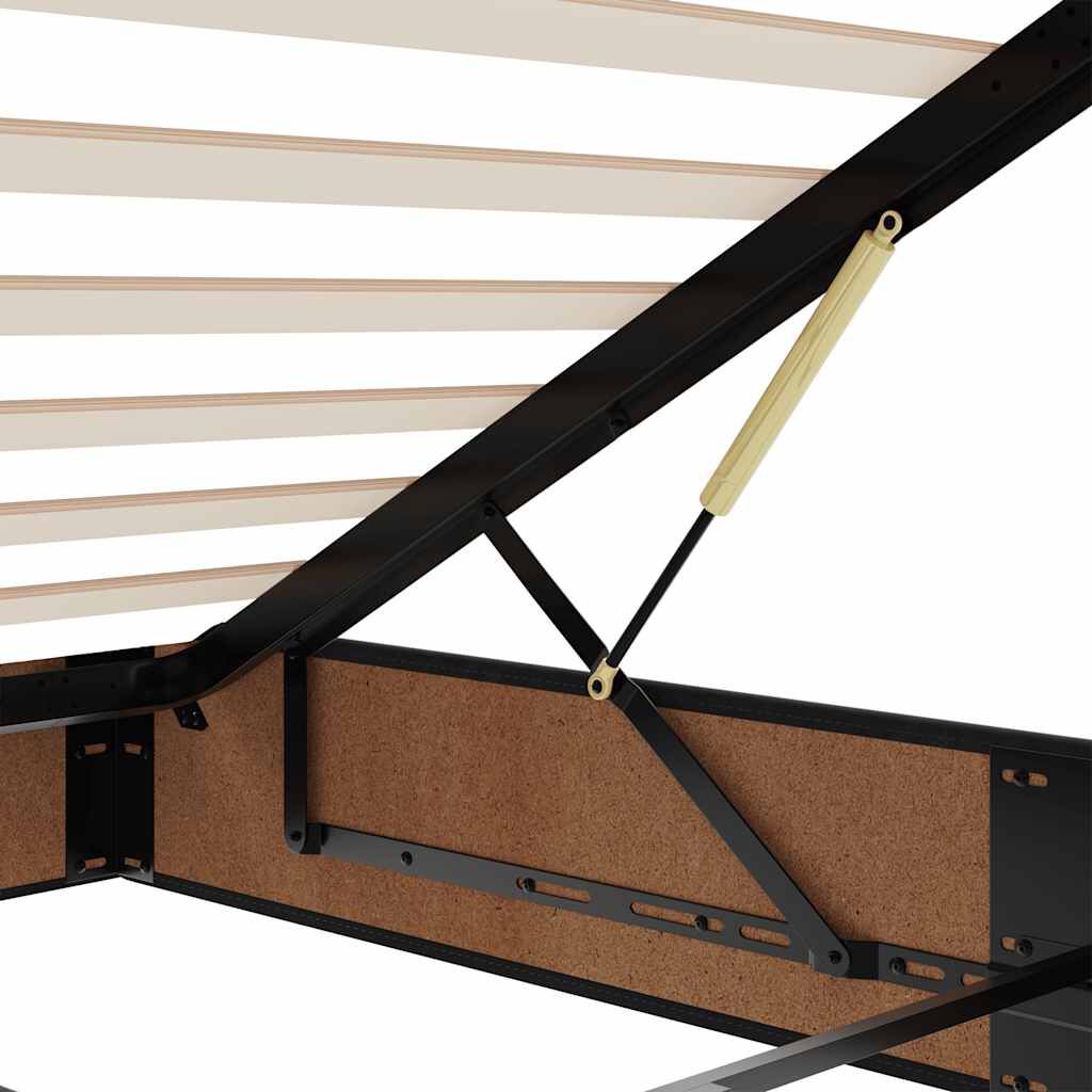 vidaXL Estructura cama otomana sin colchón terciopelo negro 140x200cm