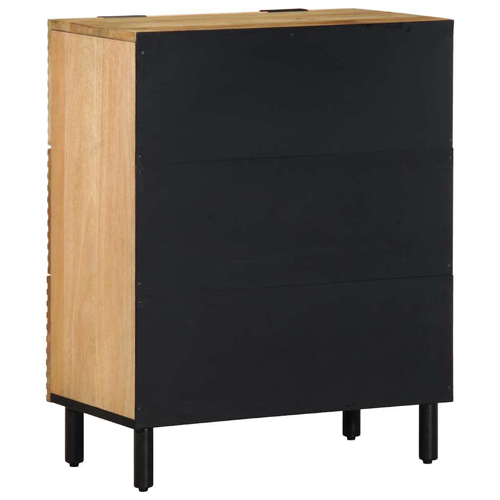 vidaXL Aparadores 2 uds. madera maciza de mango marrón 60x33x75 cm