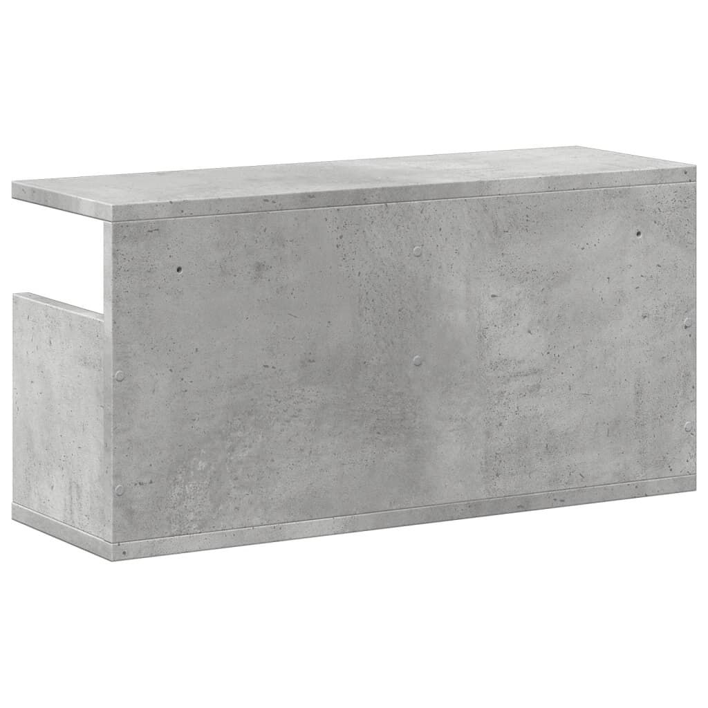 vidaXL Mueble de pared madera de ingeniería gris hormigón 60x20x30 cm