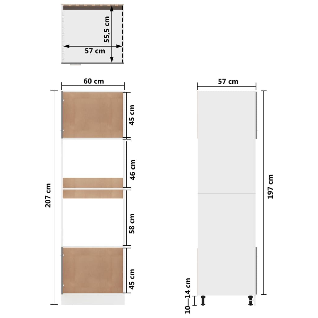 vidaXL Armario de microondas “Lyon” madera contrachapada blanco