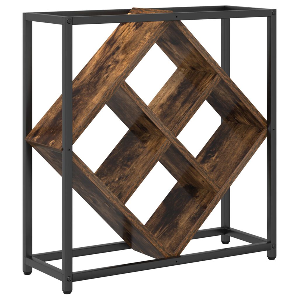 vidaXL Estante para Vino de Roble Ahumado 51x18x52,5 cm de Madera Contrachapada
