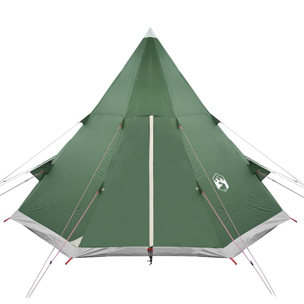 vidaXL Tienda de campaña tipi para 4 personas impermeable verde