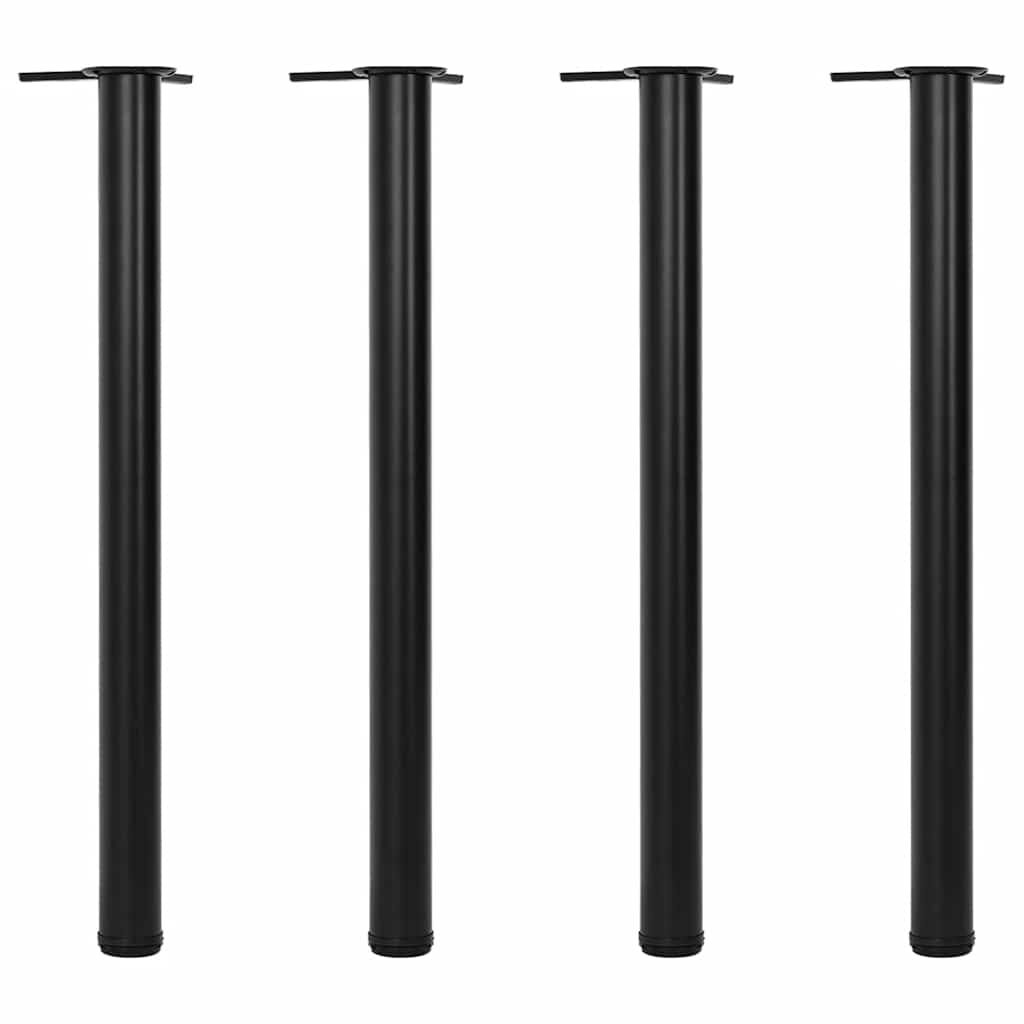 vidaXL Patas de mesa ajustables en 4 alturas negro 870 mm