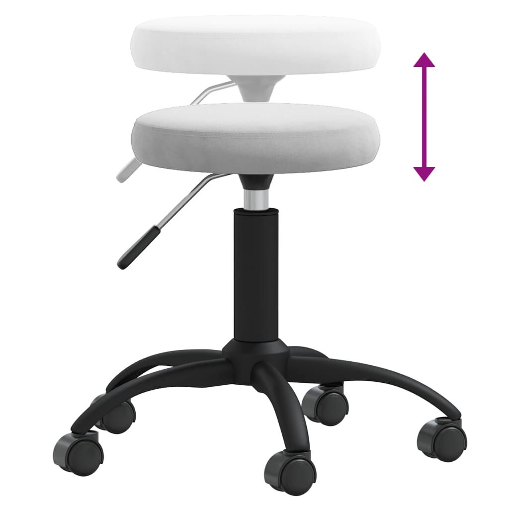 vidaXL Taburete de masaje terciopelo gris claro