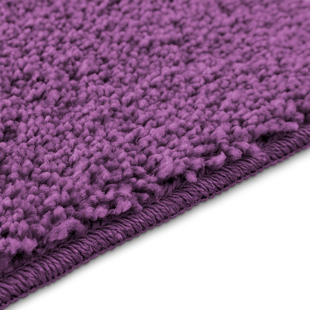 Set de alfombrillas de baño de 3 piezas vidaXL en color púrpura de polipropileno antideslizante