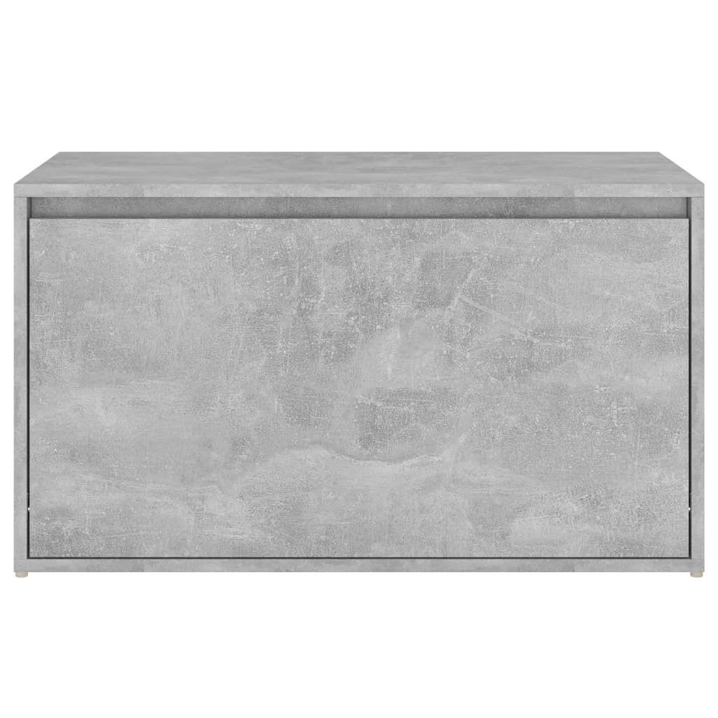 vidaXL Banco de pasillo madera de ingeniería gris hormigón 80x40x45 cm