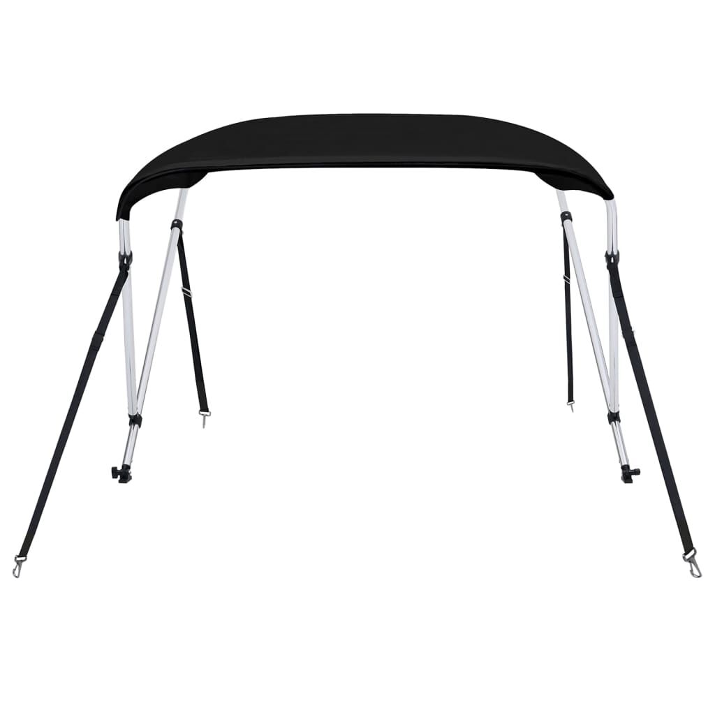 vidaXL Toldo bimini de 2 arcos negro 180x130x110 cm