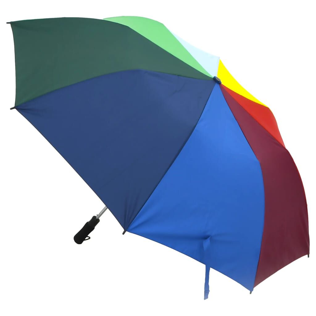 vidaXL Paraguas plegable automático multicolor 124 cm