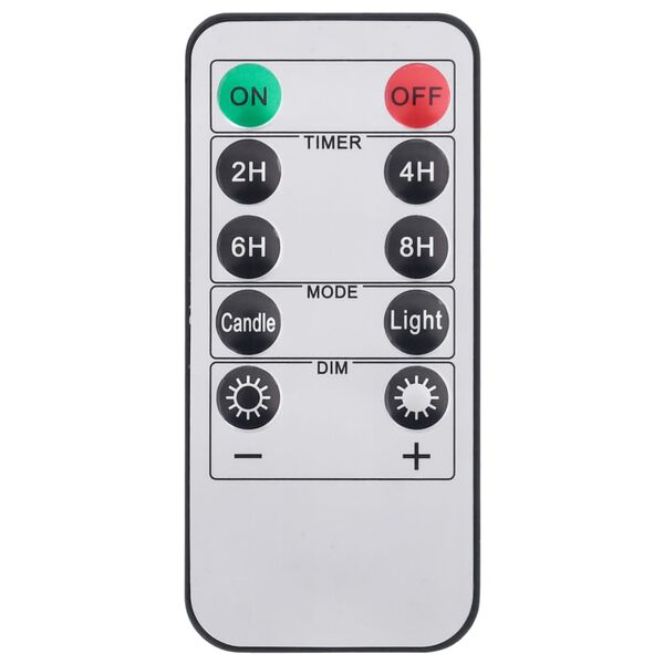 vidaXL Velas sin llama luz LED 24 uds con mando a distancia