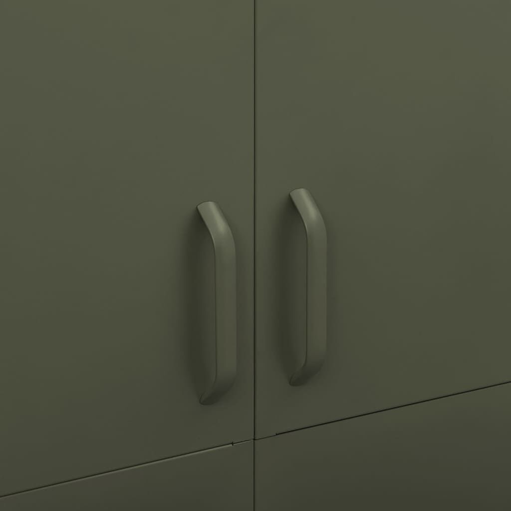 vidaXL Armario de acero verde oliva 90x50x180 cm
